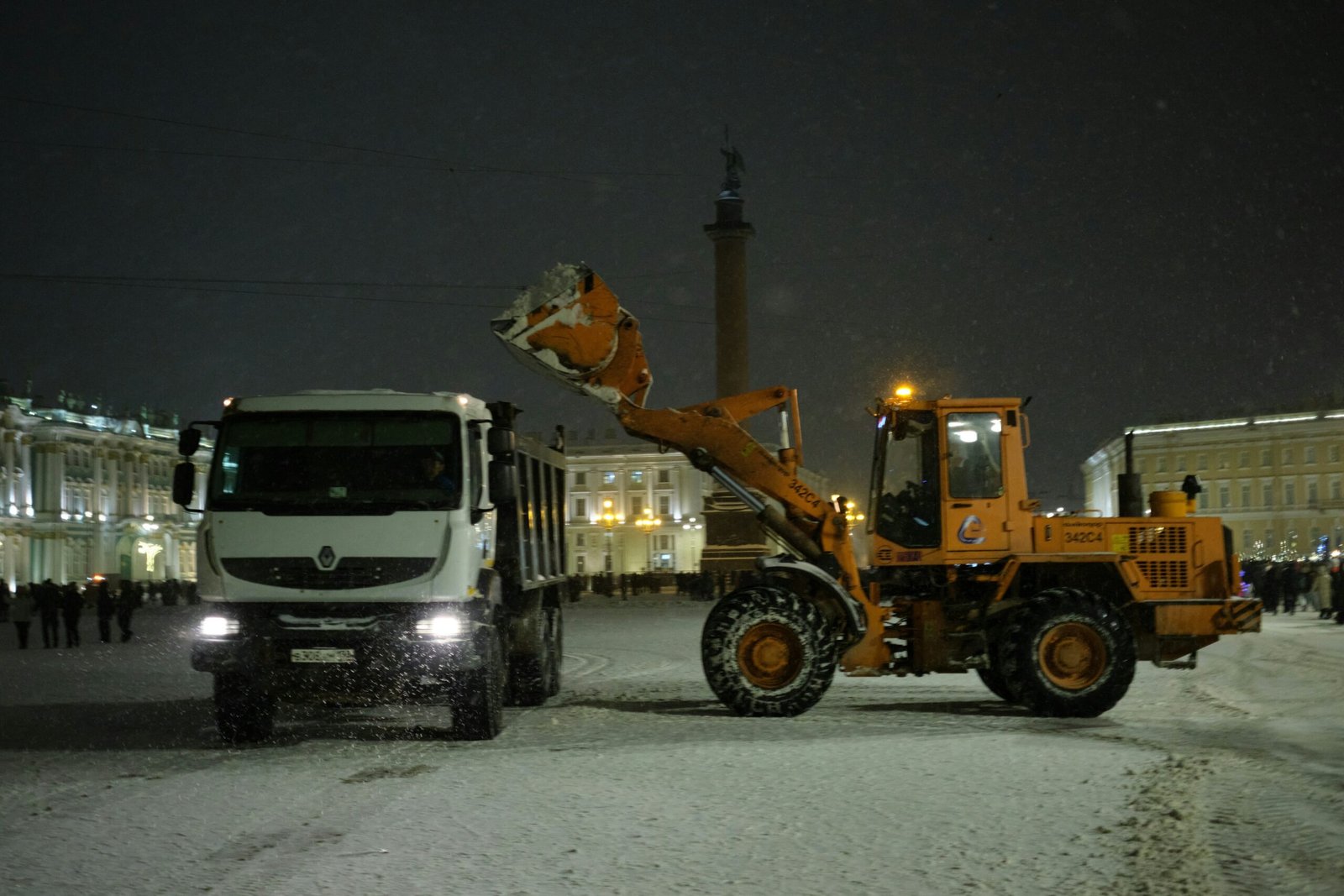 Night Heavy Equipment Transport